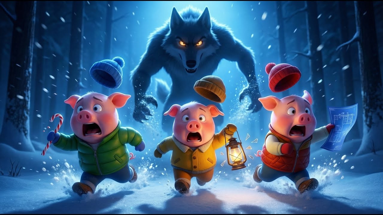 Les 3 Petits Cochons à Noël ! Que va faire le Loup ?