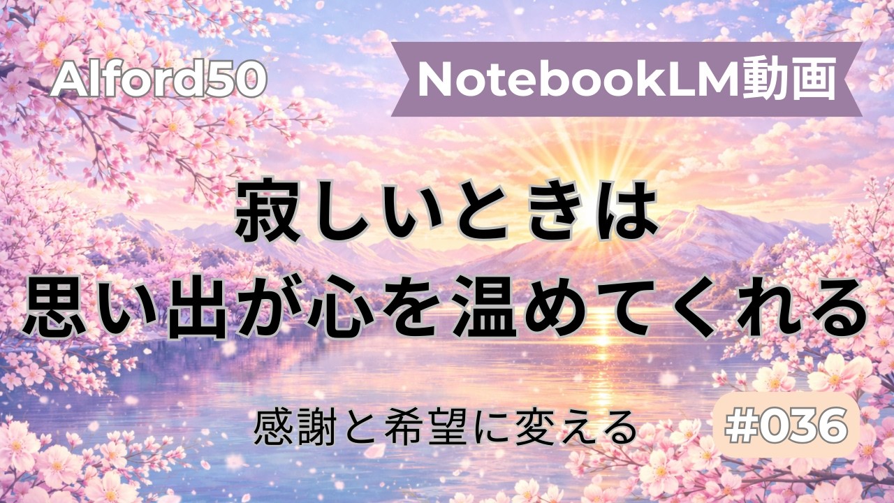 【NotebookLM動画】#036 寂しいときは、思い出が心を温めてくれる