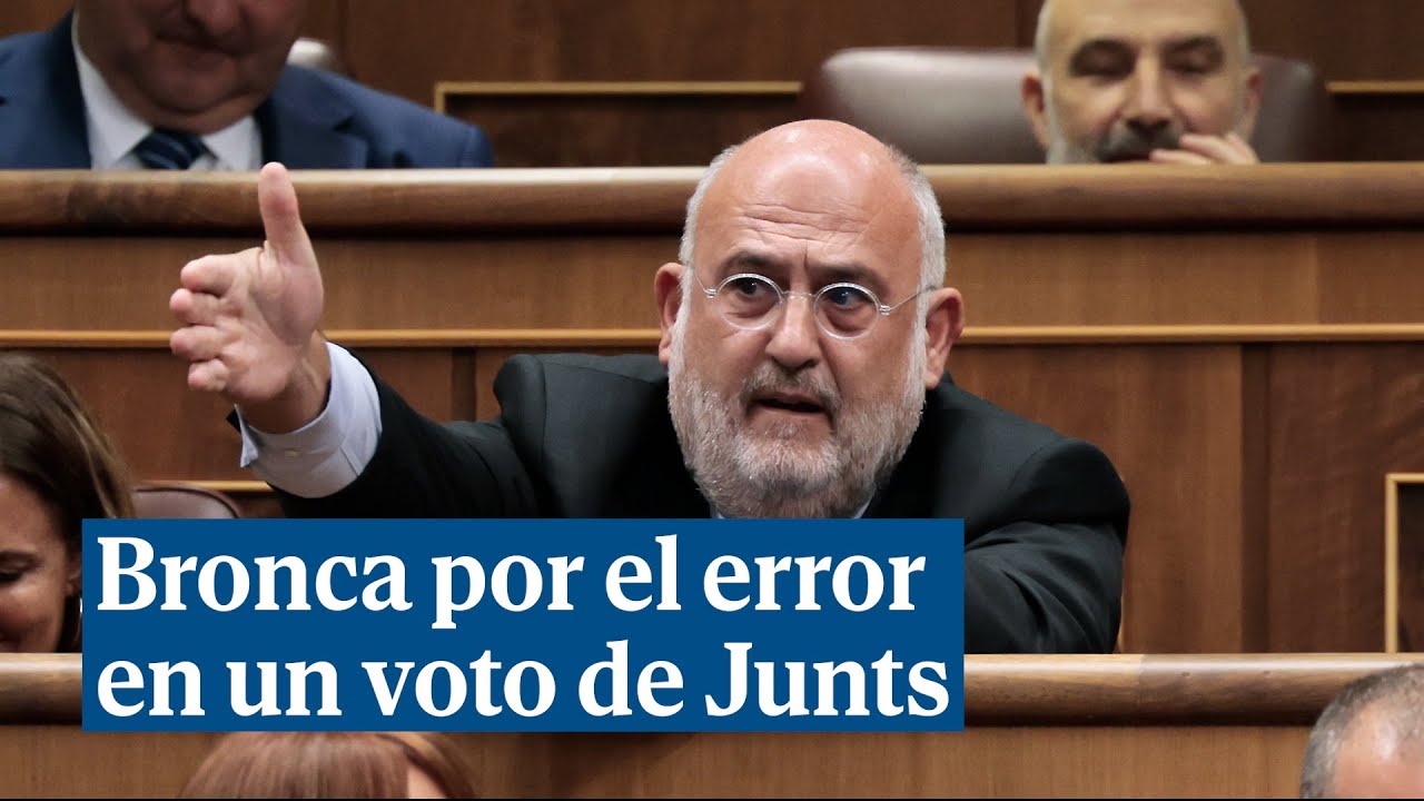 Bronca en el Congreso por el error en el voto de un diputado de Junts