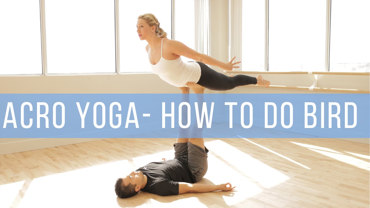 Beginner Acro Yoga: How to Base and Fly Front Plank and Bird