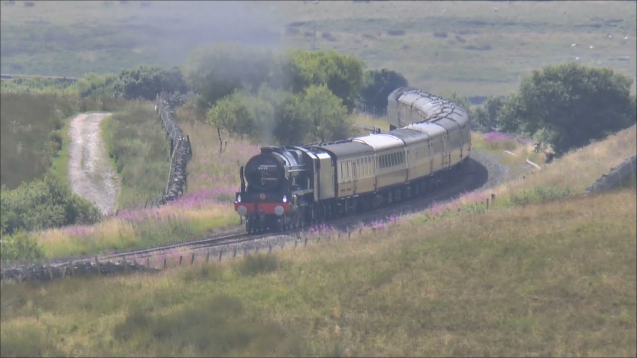 LMS Royal Scot 46100 over Bleamoor on The Fellsman 4th Aug 2021