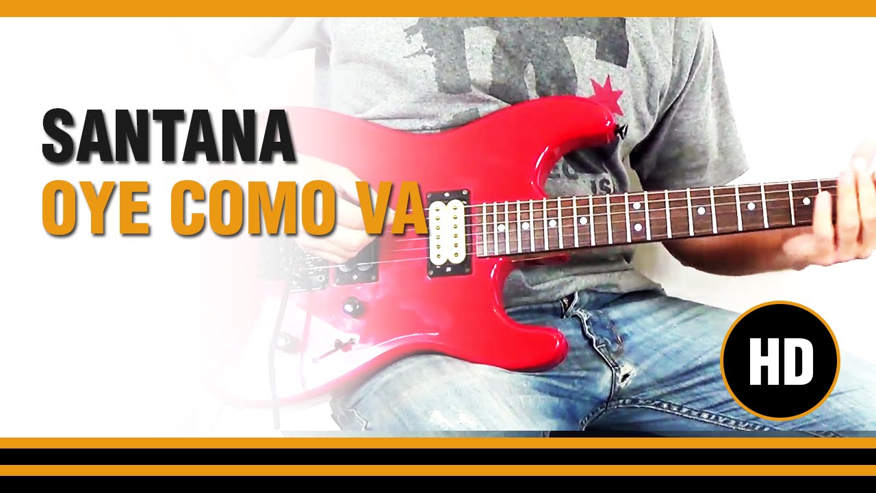 Como tocar Oye Como Va de Santana  en Guitarra electrica  CLASE TUTORIAL