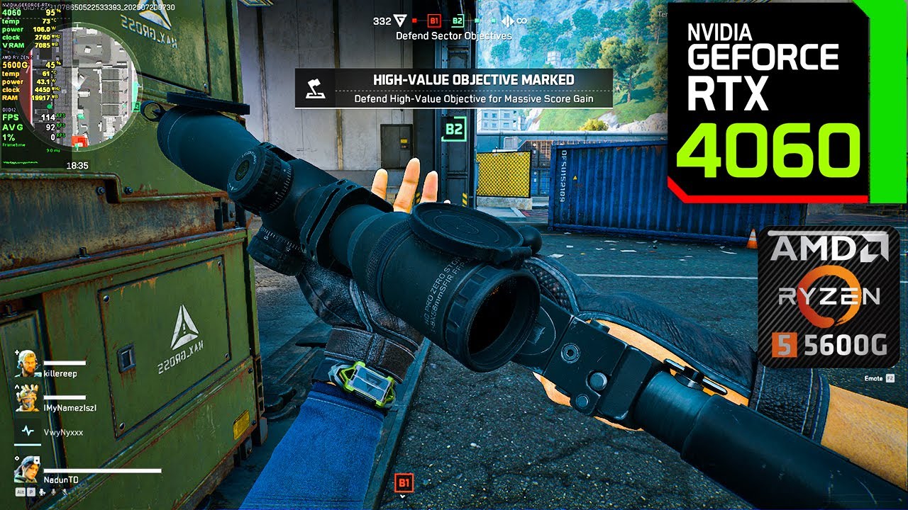 Delta Force RTX 4060 | RYZEN 5 5600G | 1080p ( Extreme Settings DLSS ON/ RTX ON)