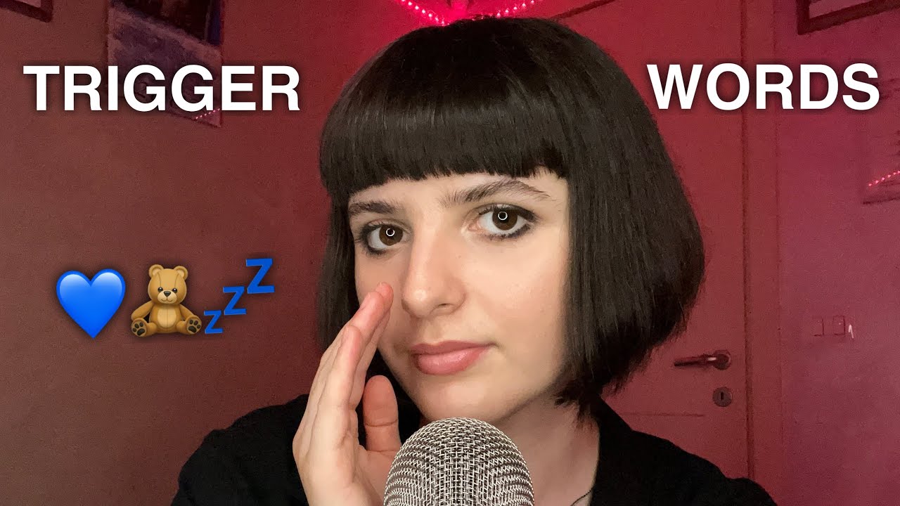 ASMR Repeating Trigger Words for Sleep😴💙🧸 (close up & clicky, cupped whispers)