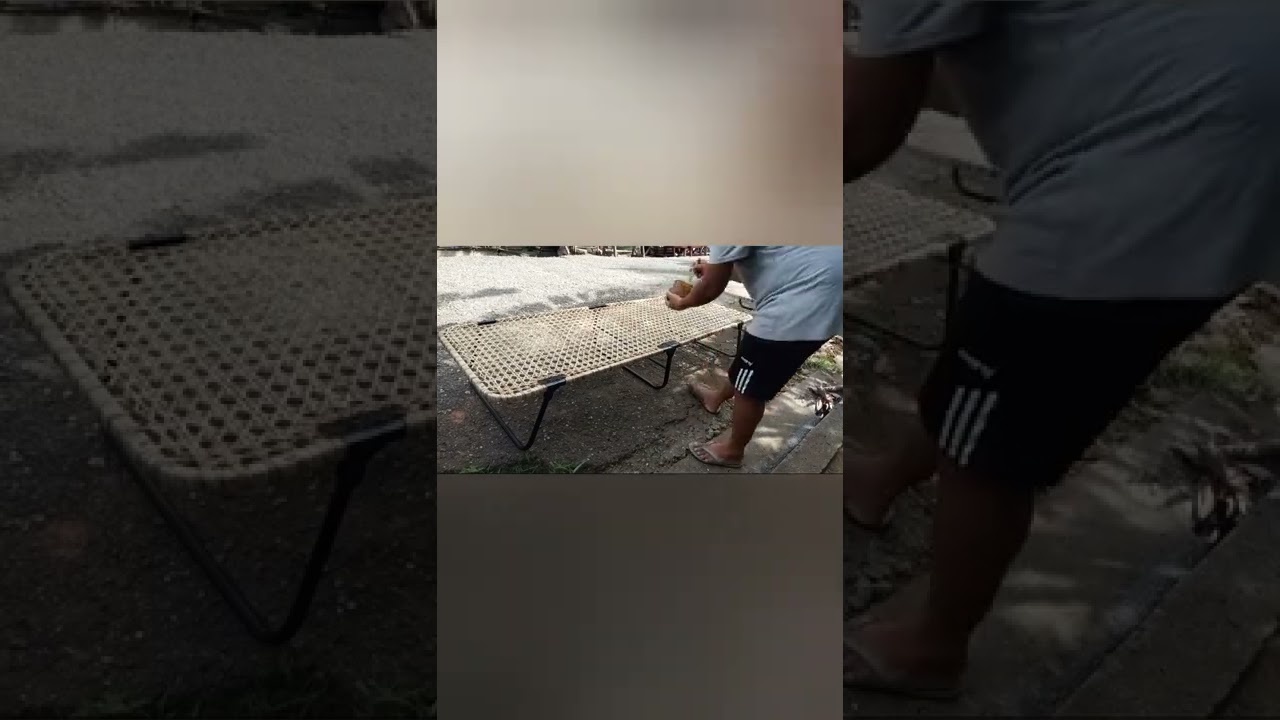 Folding Bed Restoration                 (Rattan Solihiya Weaving) 