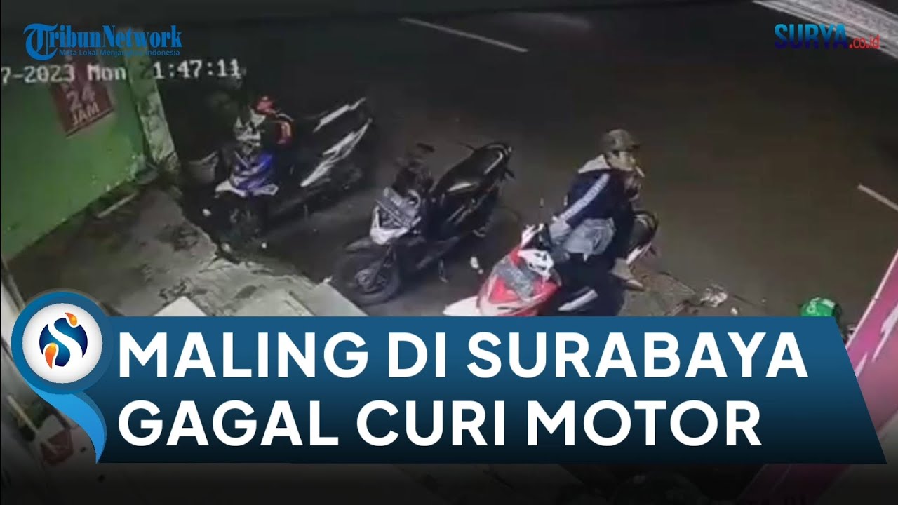 Santai, Maling Motor di Surabaya Sempat Merokok Sampai Habis Saat Mencuri, Gegara Ini Aksinya Gagal