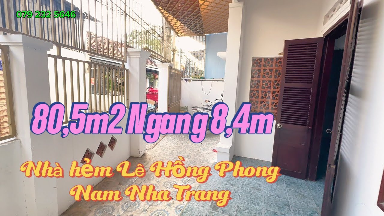 Nhà Hẻm Lê Hồng Phong có chiều Ngang 8,4m. Diện Tích 80,5m2 . Giá chỉ 3 Tỷ 800
