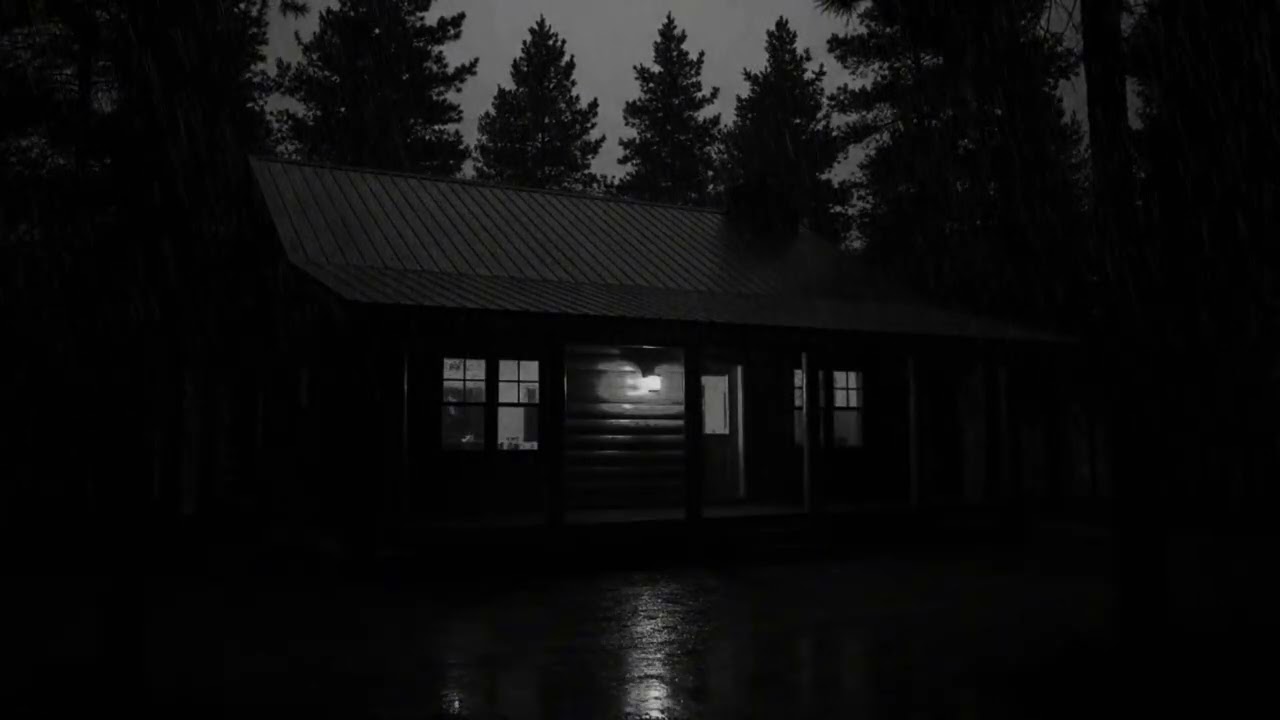 Heavy Rainstorm and Thunder Surrounding Cabin for Peaceful Deep Sleep