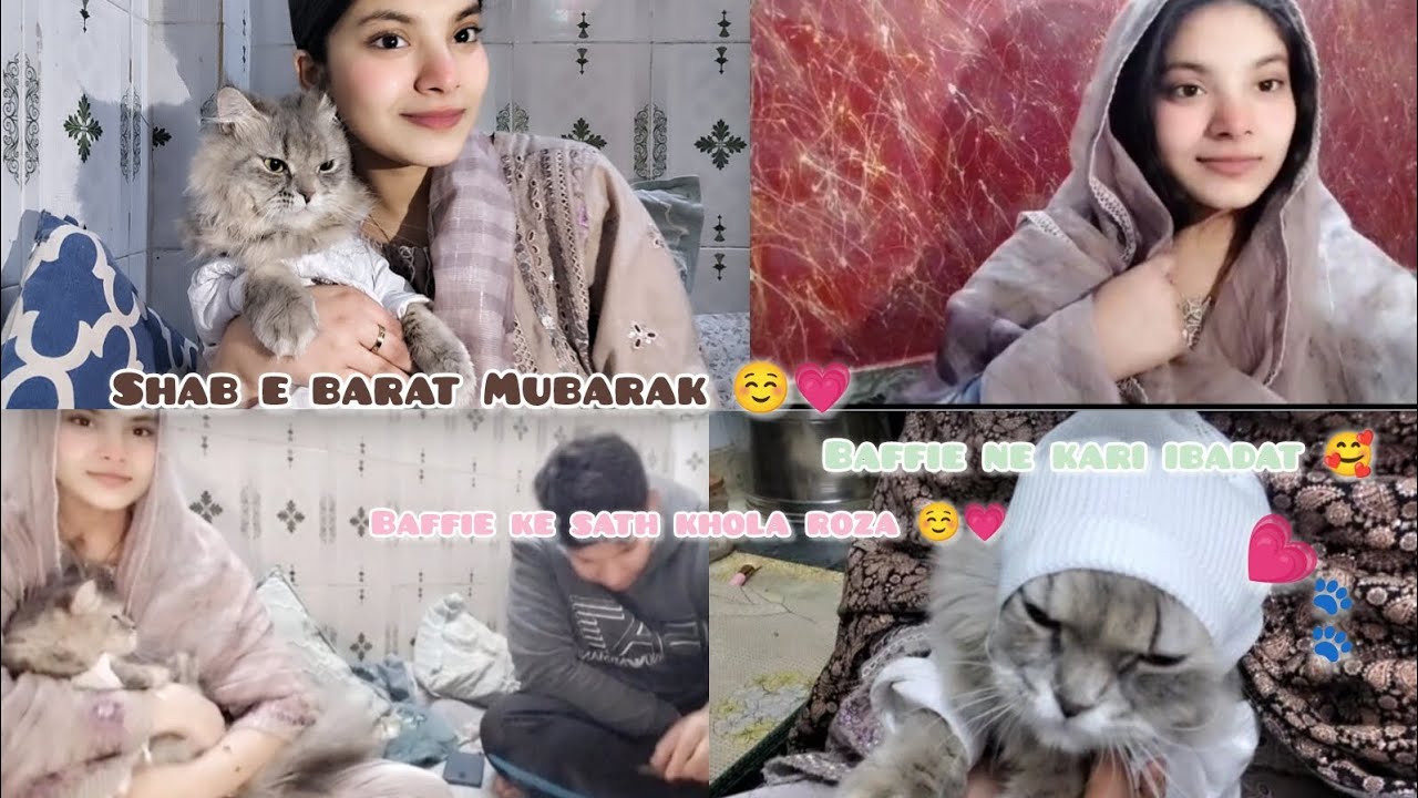 Shab e barat ke din rakha roza ☺️💗 || baffie ne kari ibadat ☺️🐾 || FIZAAH VLOGS 🤍