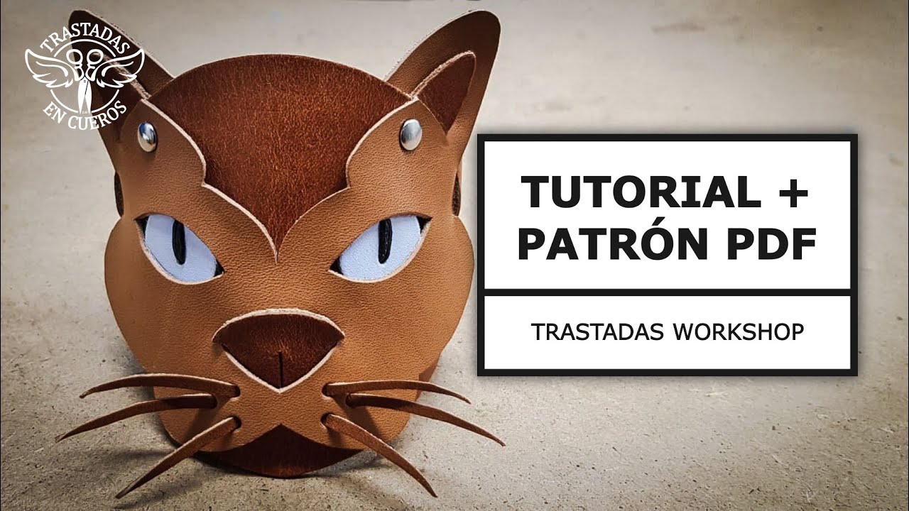 🔴 Cómo hacer un BRAZALETE de CUERO GATO. PATRÓN PDF. Español/English