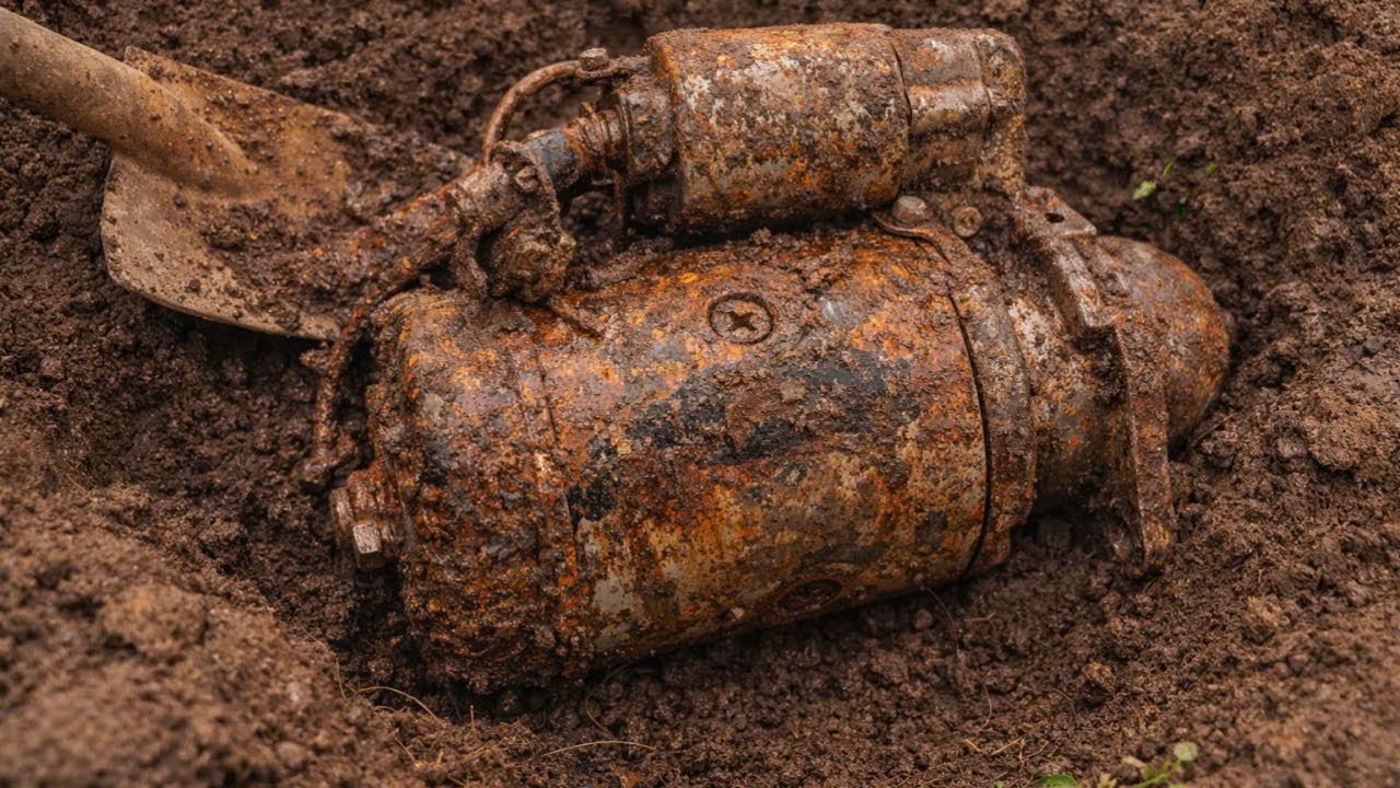 Шокирующая находка: двигатель найден погребённым после исторического супер-шторма