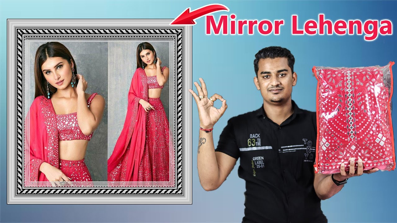 Mirror work Designer Lehenga haul / Indian Engagement & Wedding Function Lehenga choli