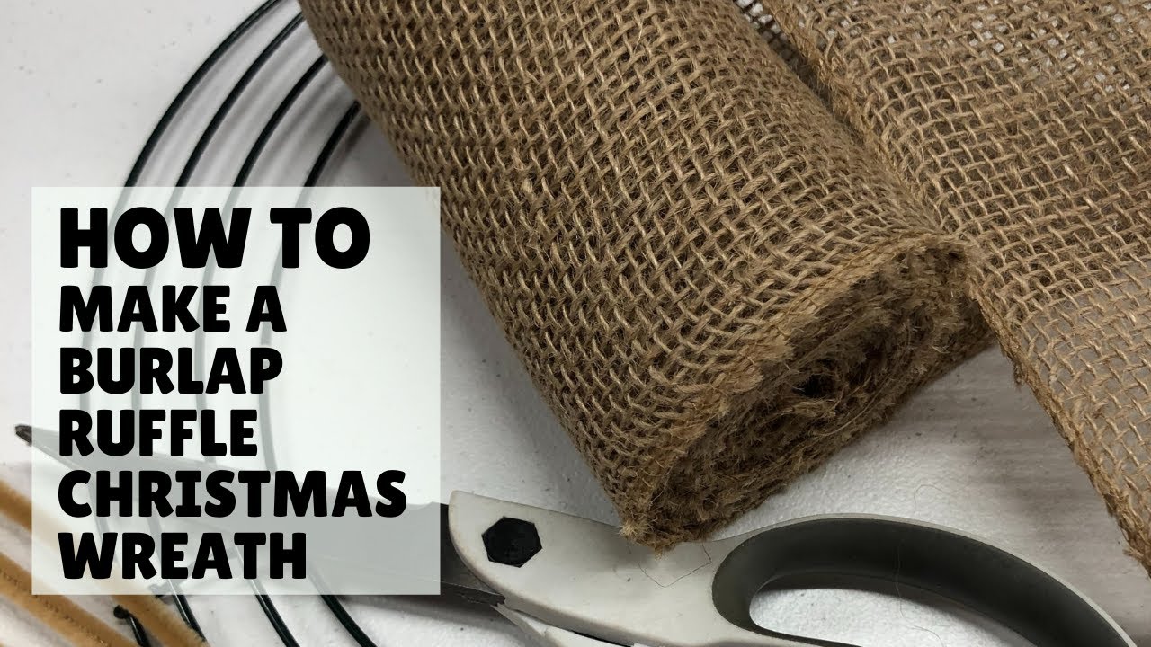 How to Make a Burlap Ruffle Christmas Wreath with Buffalo Check.