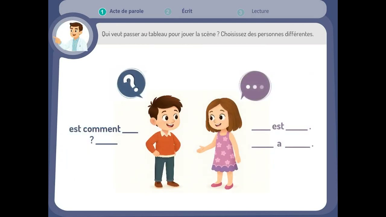 📘 اللغة الفرنسية🎓 المستوى الرابع🧩 المرحلة 2 الأسبوع 1✏️ الحصة 3
