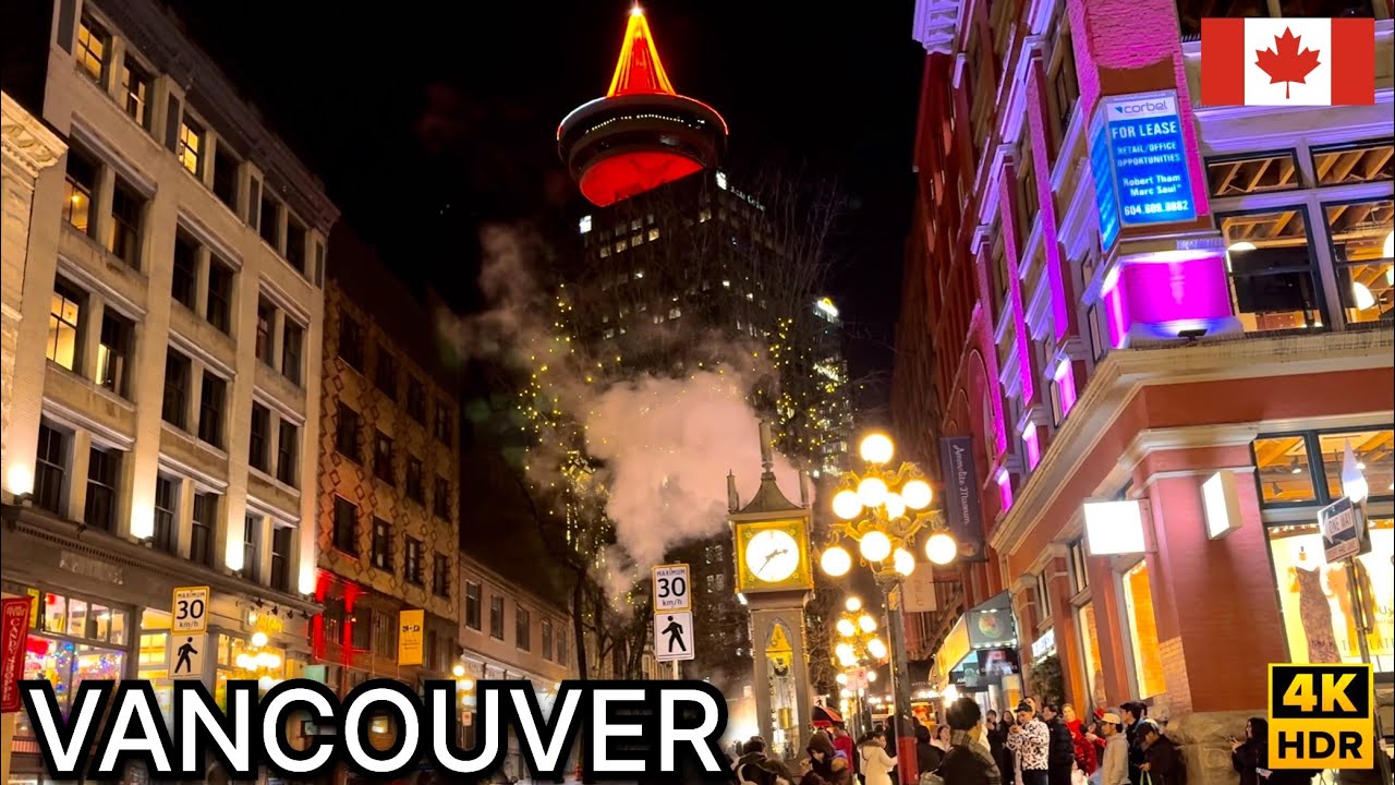 🎄🇨🇦 Downtown Vancouver Bc Canada. Winter Walk in Christmas season Dec, 2025 [4K HDR] 