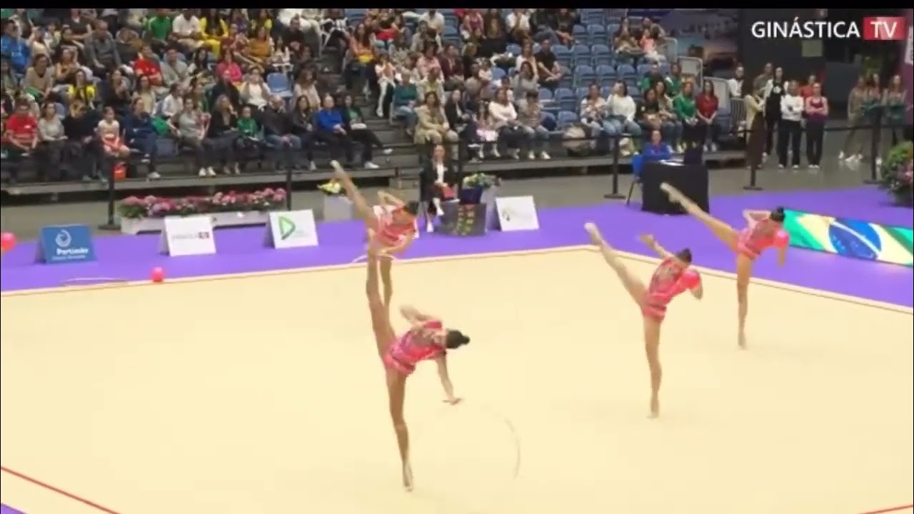 Rhythmic Gymnastics  Portimao 2025 - Brazil 2 hoops 3 balls - score 26,150