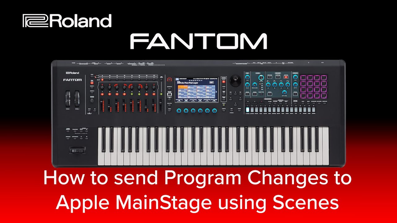 Roland FANTOM - How to send Program Changes to Apple MainStage using Scenes
