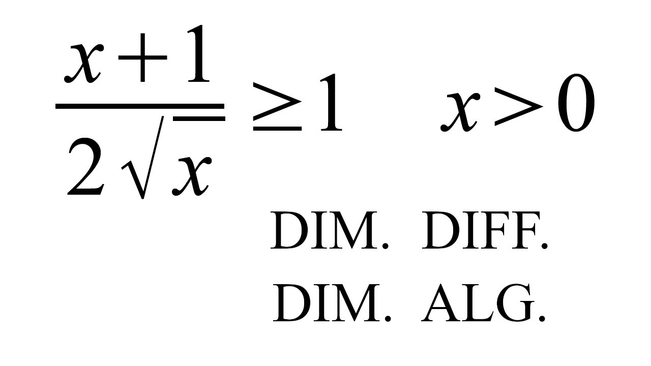 [Matematica] Dimostrare la disequazione con 2 metodi: calcolo differenziale ed algebricamente