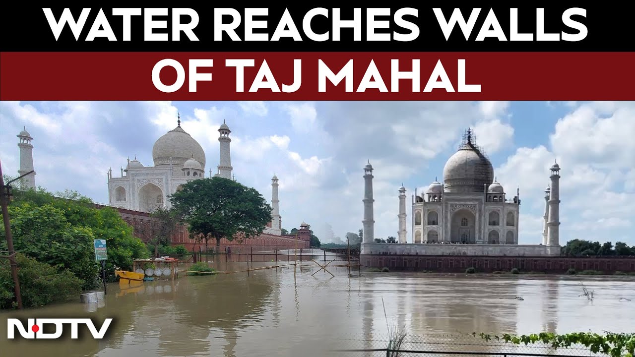 Yamuna Water Level Today | Water Reaches Walls Of Taj Mahal Due To Rising Yamuna Levels In Agra