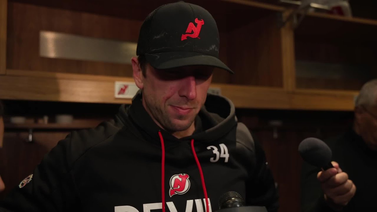 Jake Allen, Timo Meier and Coach Keefe meet to talk Jack and 2-1 loss to Sabres