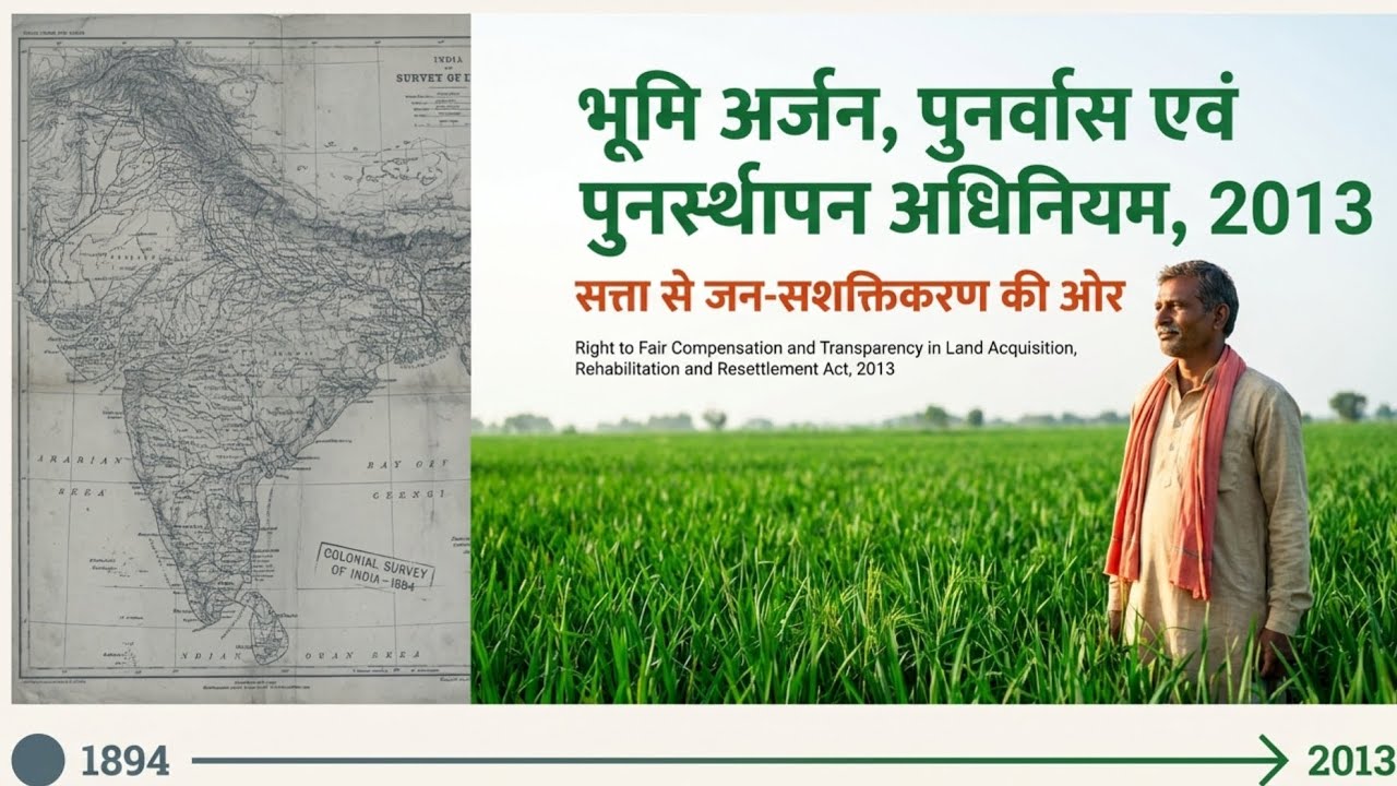 भूमि अर्जन, पुनर्वास एवं पुनर्स्थापन अधिनियम,2013(अन्य राज्य परक अधिनियम) #jpsc #jpscjharkhand #jssc