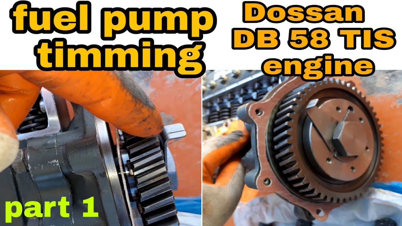 fuel  injection  pump  timming  Mark's   DB 58TIS  engine  dossan  excavator