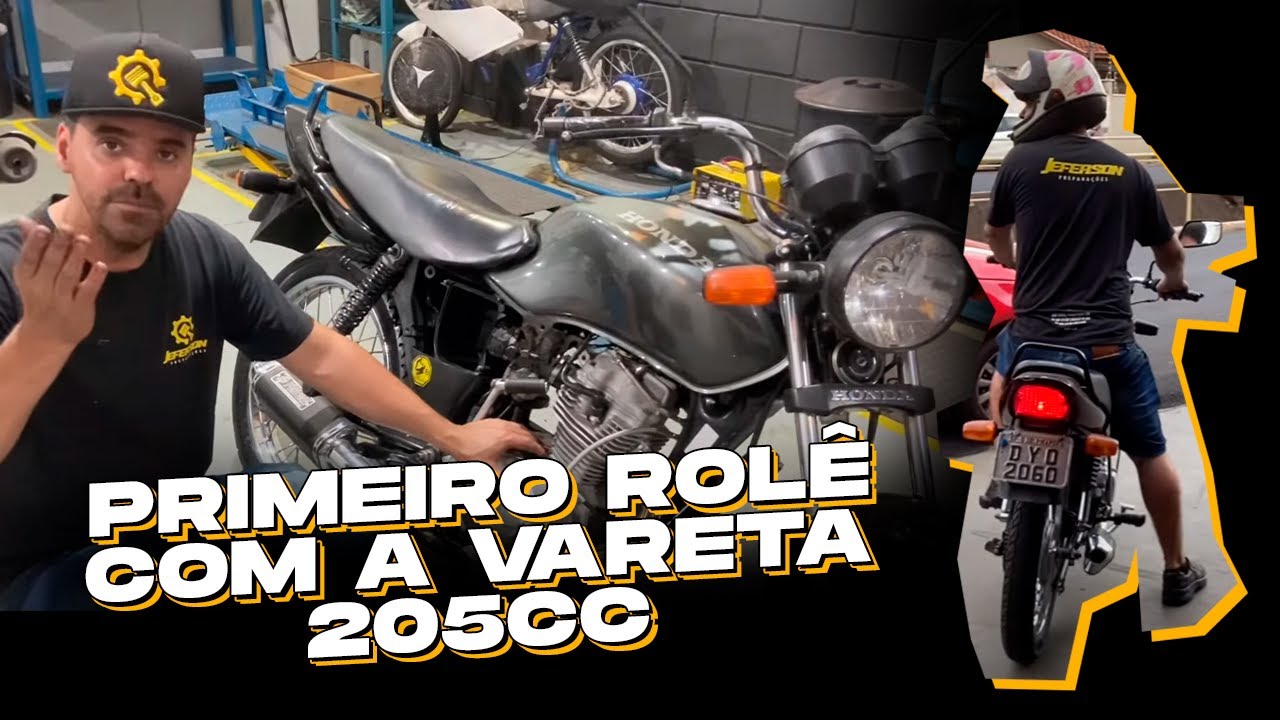VARETA COM 205cc | Primeira partida e rolê 🚀 | JefersonPreparações