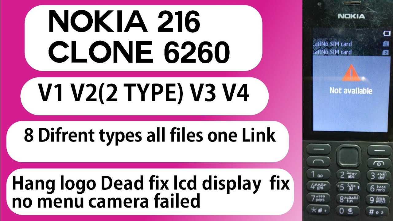 Nokia 216 Clone copy All versions flashfile  single link