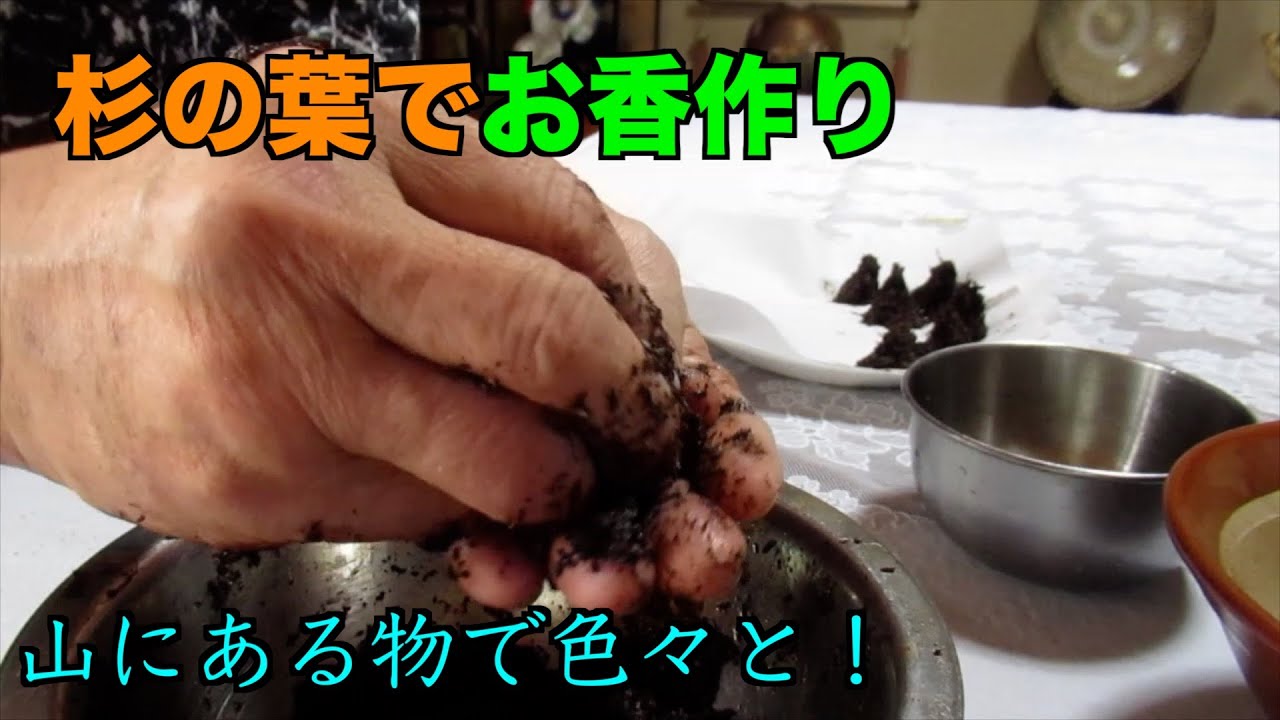 【杉のはでお香作り】枯れ枝を採集してお香を作ります！