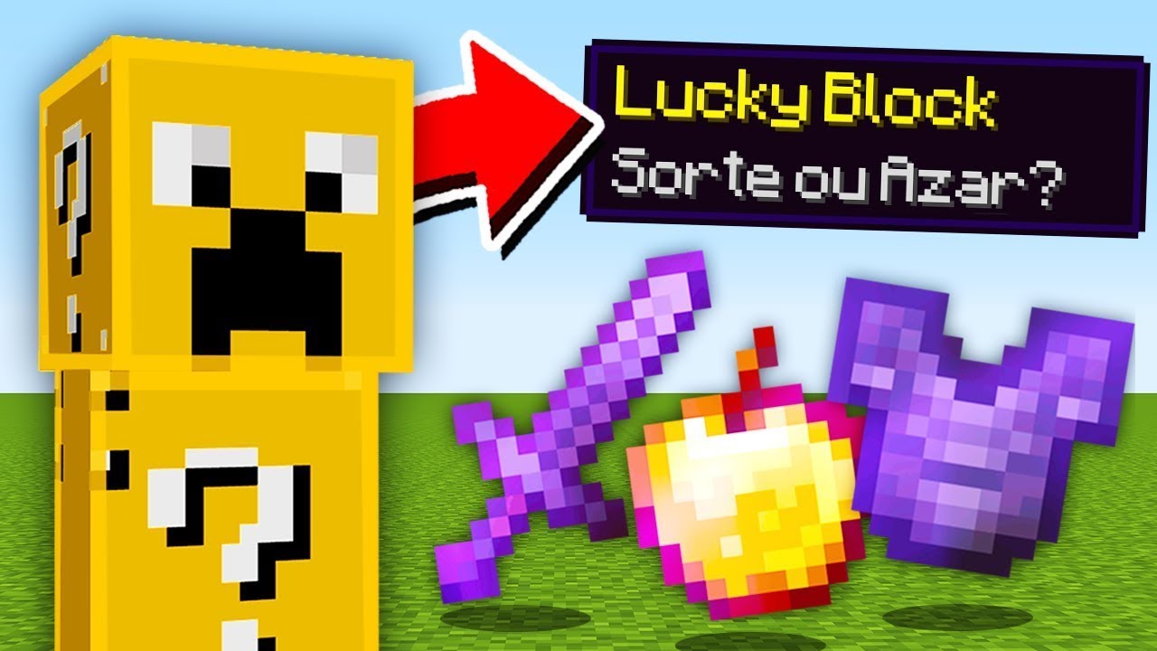 minecraft mas MOBS SÃO LUCKY BLOCKS!