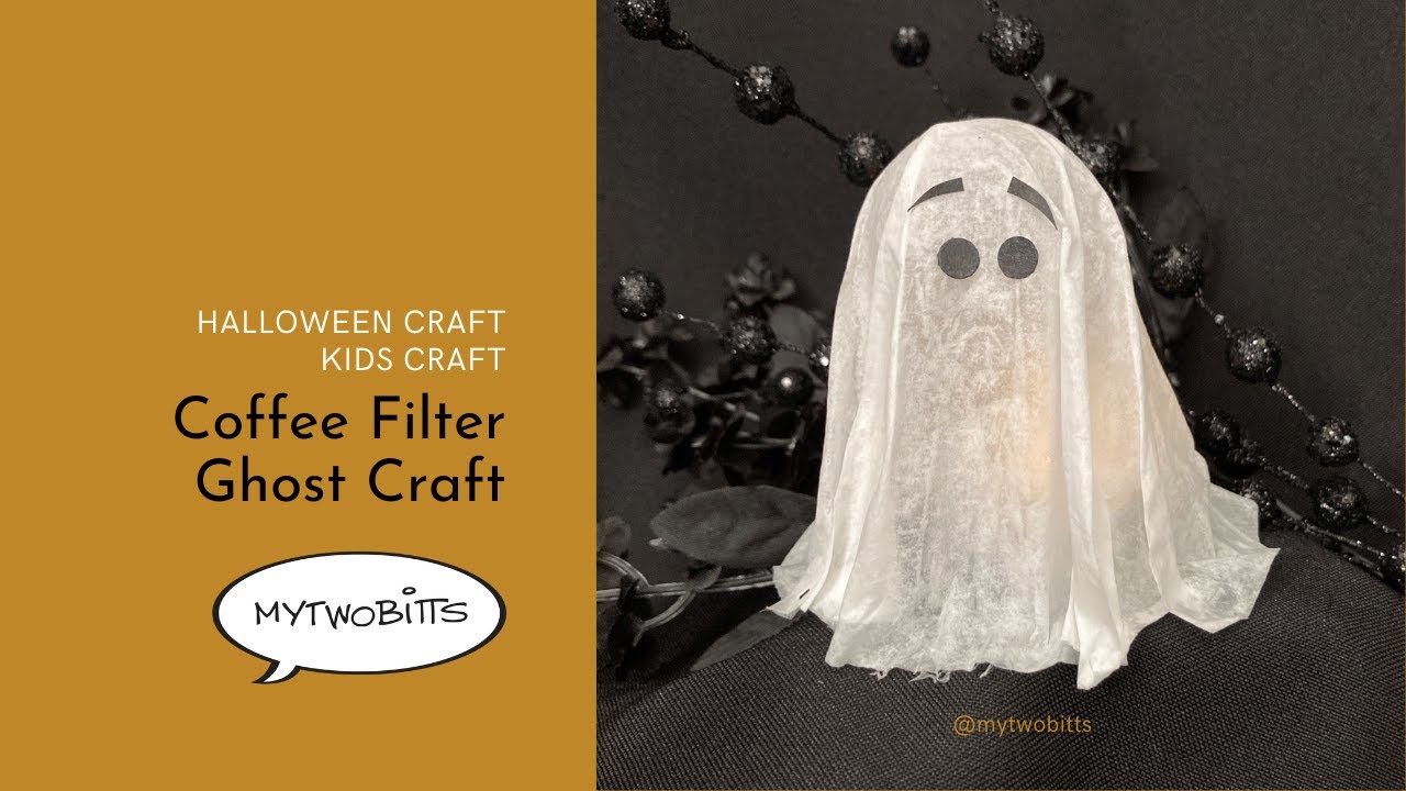 Coffee Filter Ghost Craft | Halloween Craft