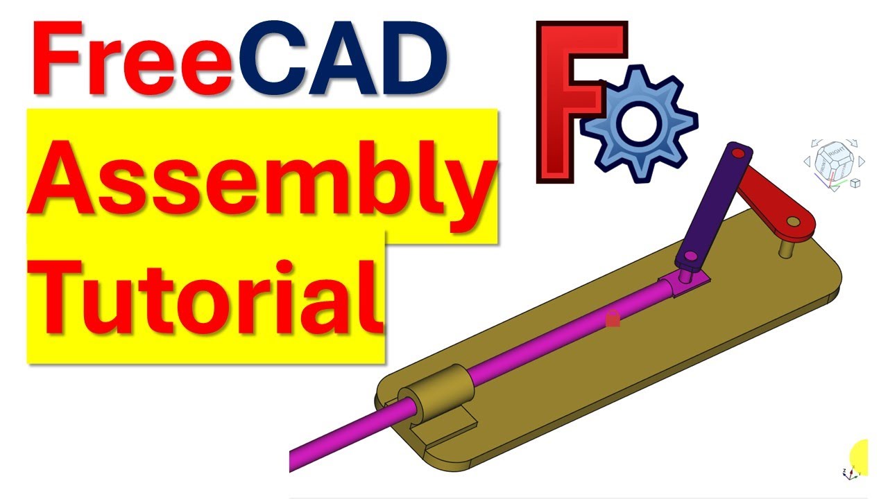 FreeCAD Assembly Tutorial:  Model Crank-Slider Mechanism from Scratch - Important Mechanism