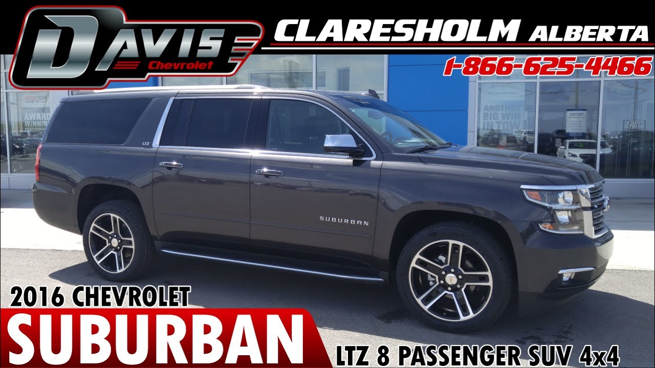 New 2016 Black Chevrolet Suburban LTZ 4x4 | Davis Claresholm | Calgary, Lethbridge