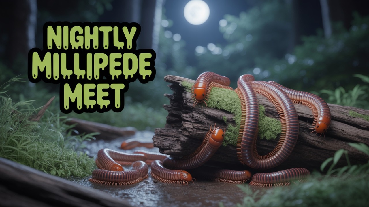 The Millipede meet each other at night
