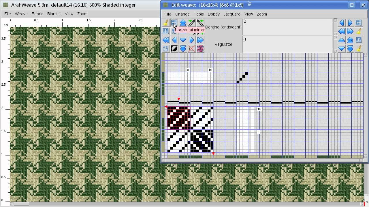 Weave Editor tools in ArahWeave
