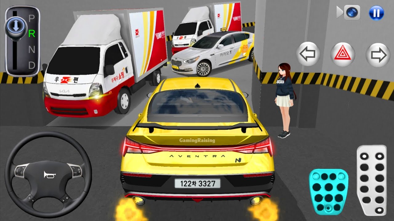 New Elantra N car Stuck in Parking Garage - 3D Driving Class 2025 - 3D Driving Class - Car Game