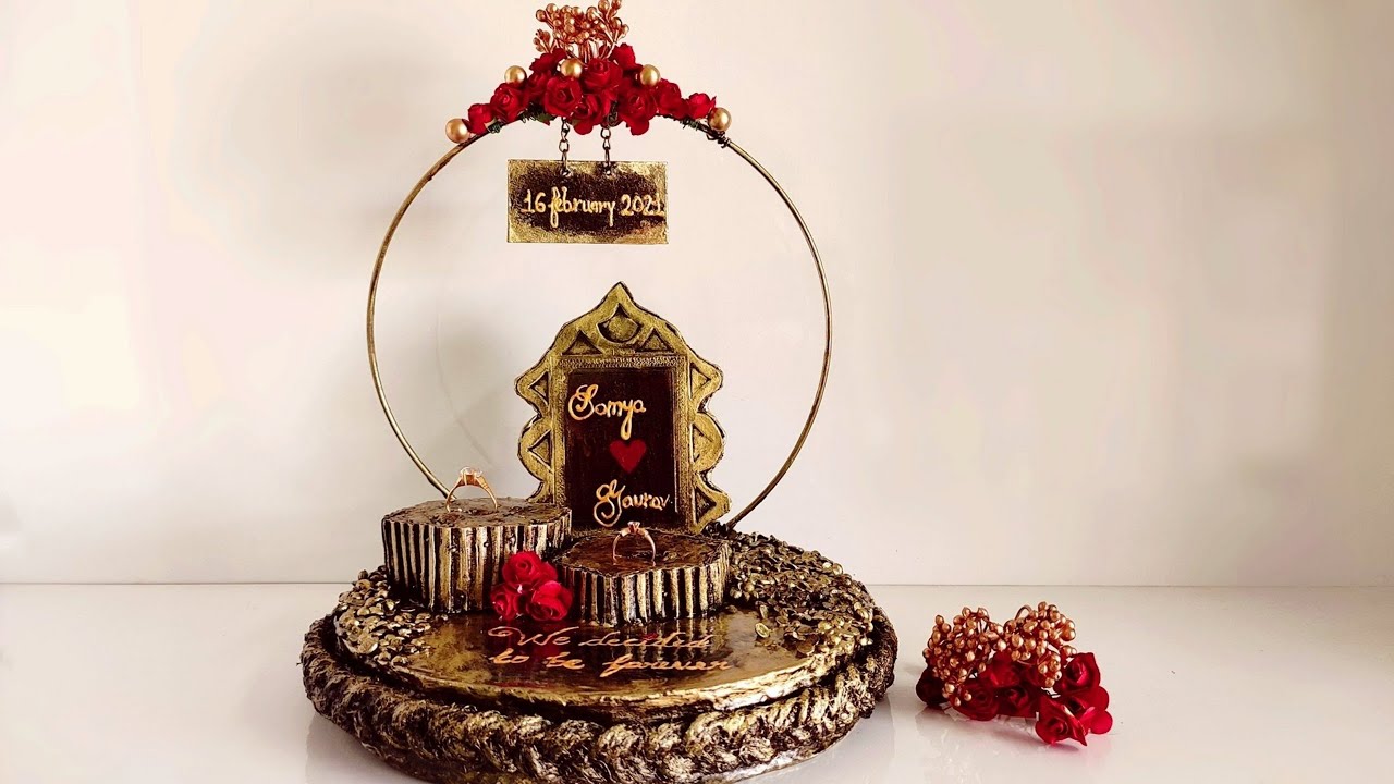 DIY Engagement Ring Platter❤ | Engagement Ring Tray | Decoration Ideas |Ring Tray for Ring Ceremony