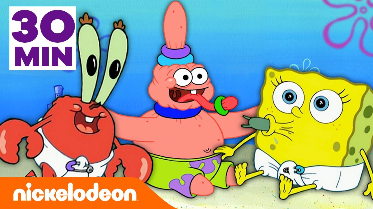 سبونجبوب | لقطات الأطفال الأكثر لطفاً لمدة 30 دقيقة! | Nickelodeon Arabia