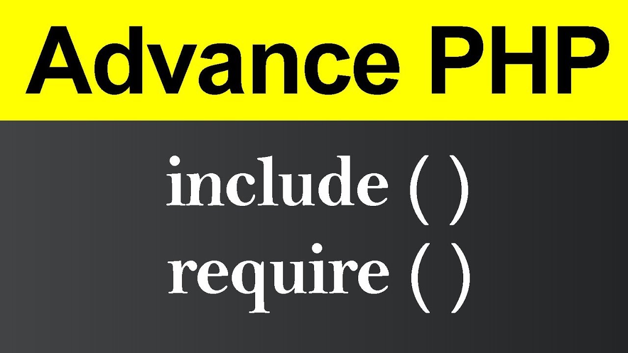 include and require in PHP (Hindi)