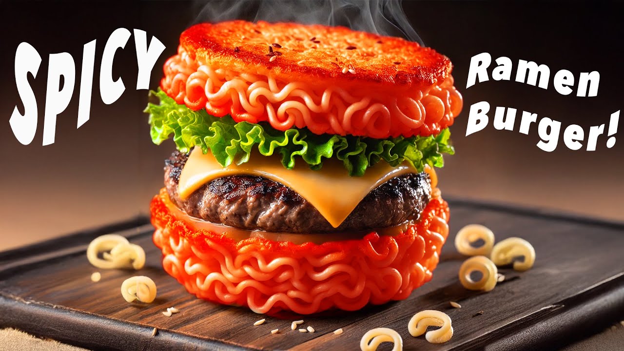AI-Generated Spicy Ramen Burger Recipe!
