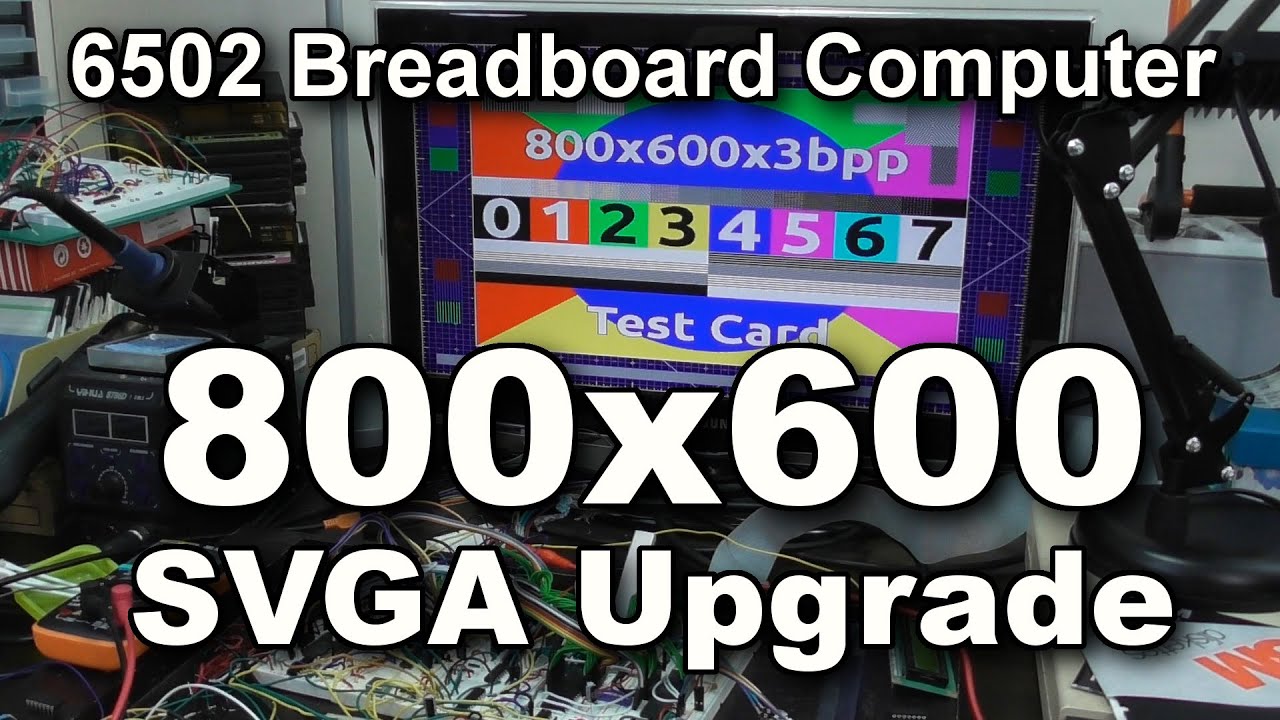 800x600 SVGA Upgrade for 6502 Breadboard Computer