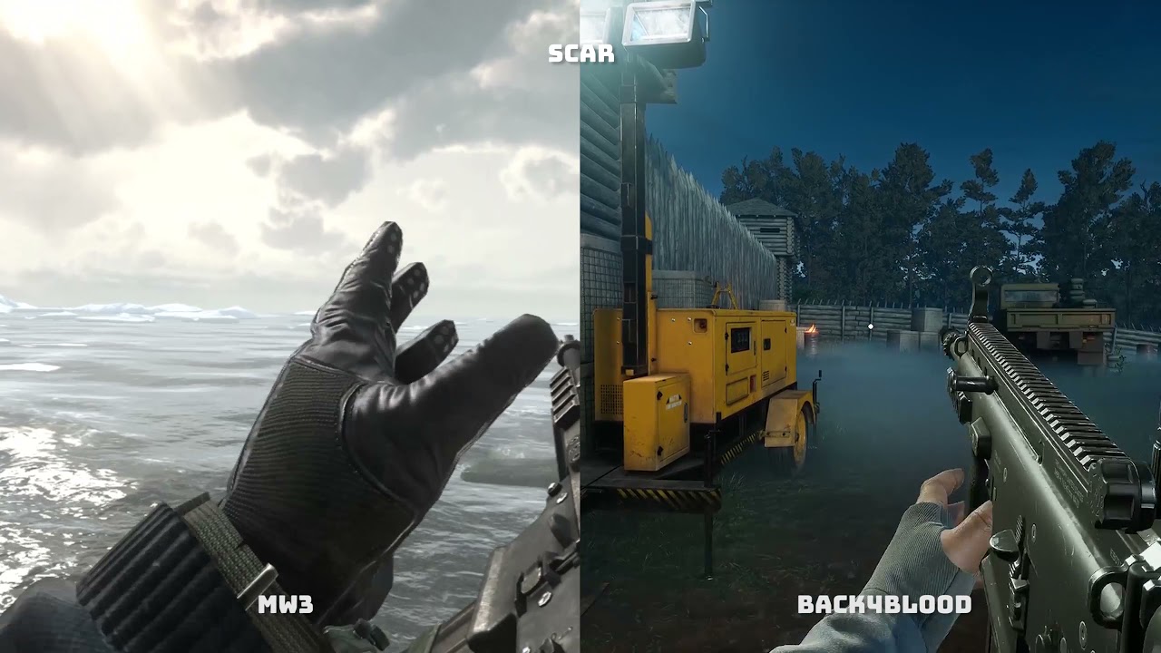 Back 4 Blood vs MW3 Weapons Comparison