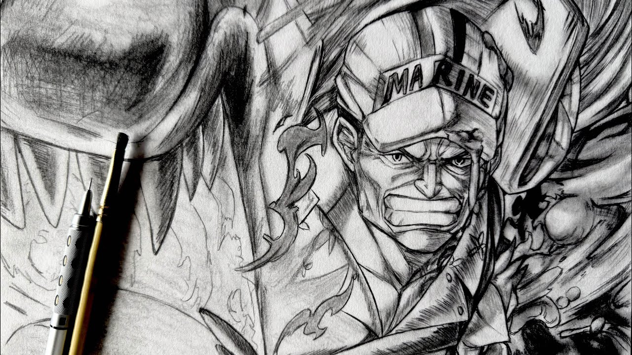 Drawing Akainu (Sakazuki) From One Piece #onepiece #art #anime #artist  #drawing #sketch #draw