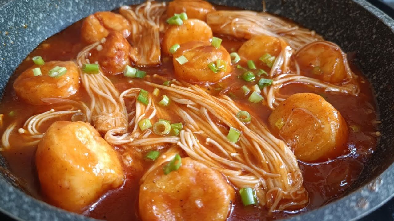 Easy Mushroom and Tofu Recipe | Spicy Tofu | Enoki Mushroom with Gochujang | Korean Recipe