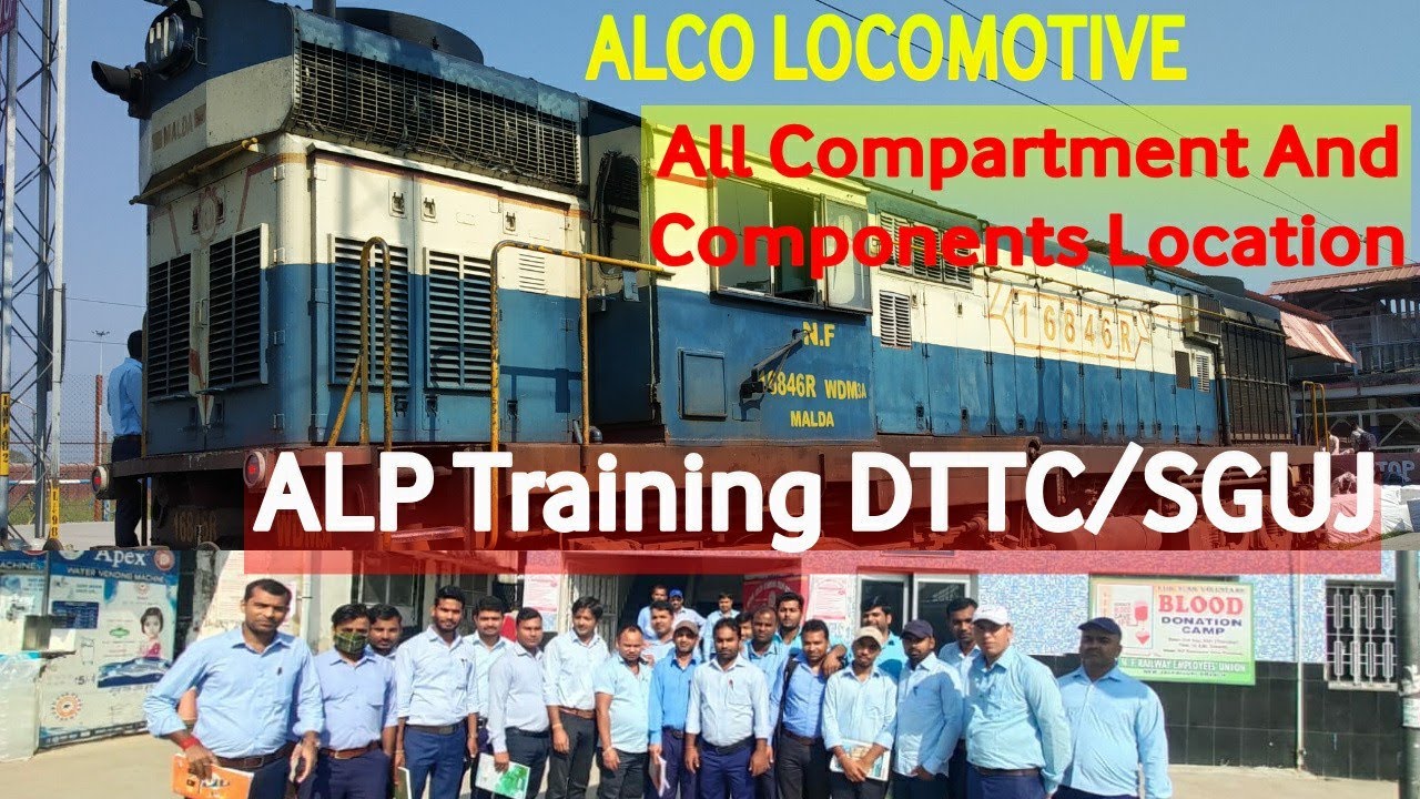 ALCO LOCOMOTIVE WDM3A all compartment And Components Location|WDM3A Cab Ride |DTTC/SGUJ ALP Training