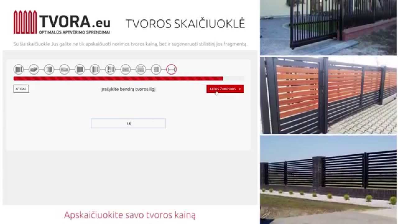 Tvora.eu - Tvoros skaičiuoklė