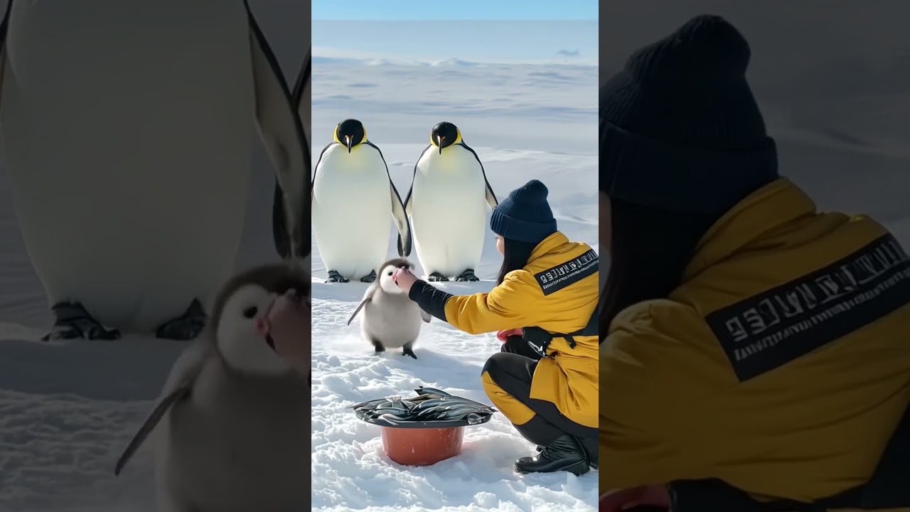 The baby penguin happily ran towards food #cute #adorably #cuteanimal #penguin #penguinplush