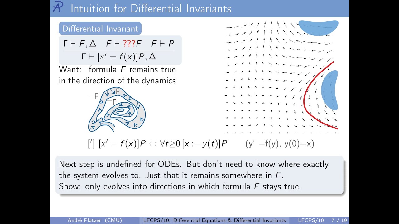 10: Differential Equations & Differential Invariants - Logical Foundations of Cyber-Physical Systems