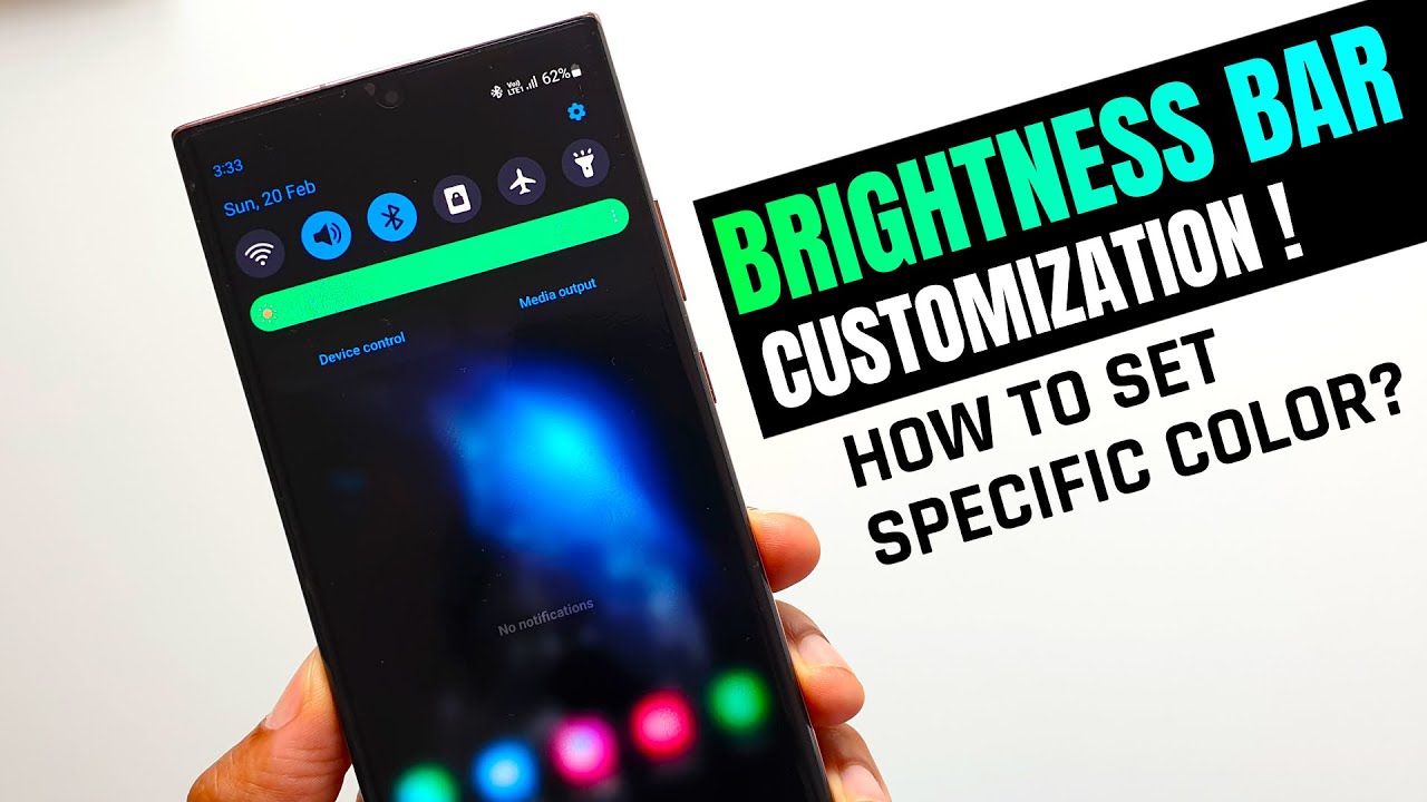 How to set a specific color on brightness Bar on One UI 4 Android 12