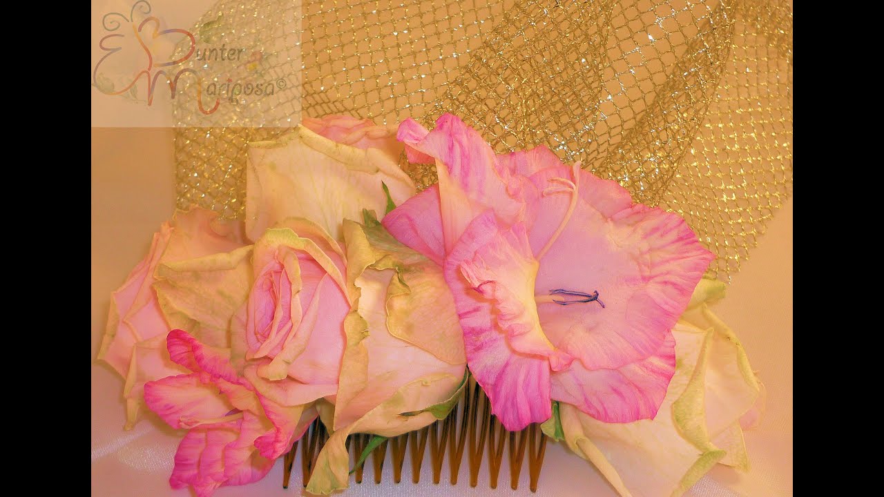 DIY Tocado con redecilla y flores naturales!!!